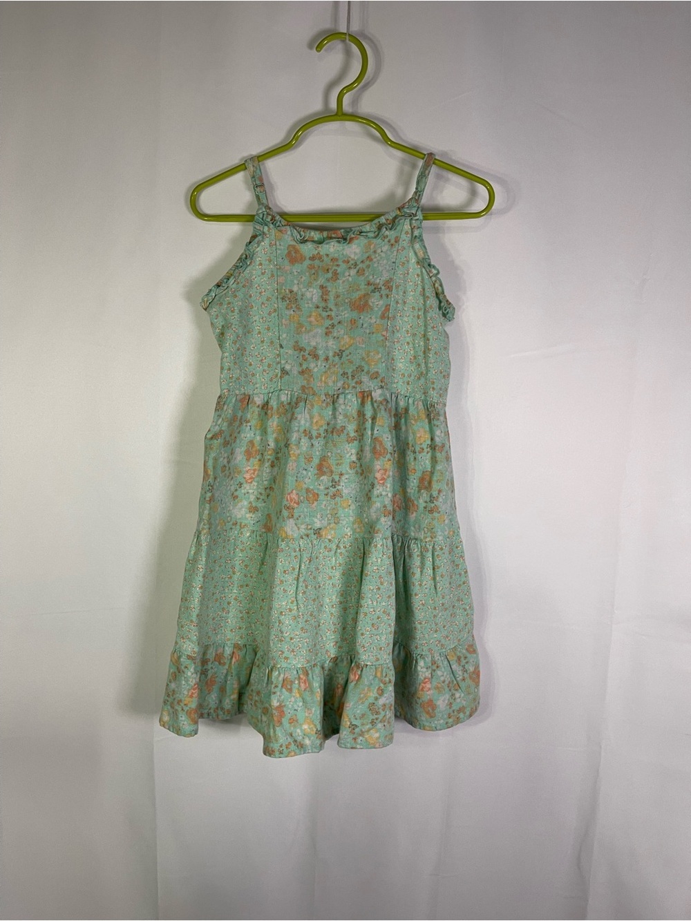 art class Mint & Peach Floral Tiered Sundress